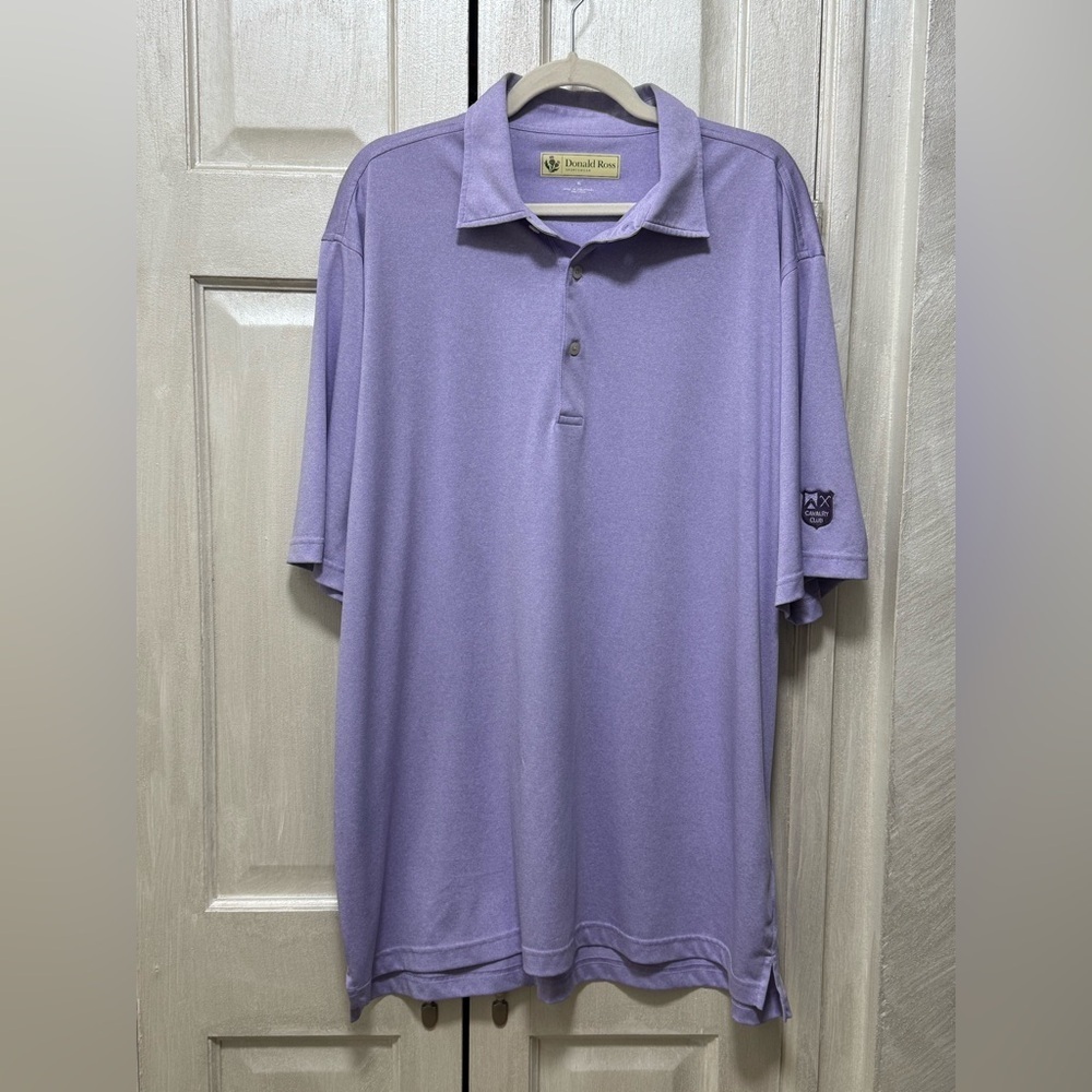 Donald Ross Sportswear Mans XL Lavender  Polo Golf Shirt Short Sledve